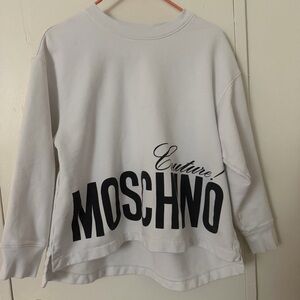 Moschino Step hem logo print sweatshirt